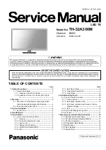 Panasonic TH-32A300M Service Manual preview