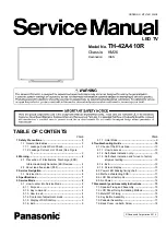 Preview for 1 page of Panasonic TH-42A410R Service Manual