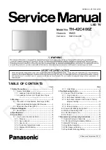 Panasonic TH-42C400Z Service Manual preview