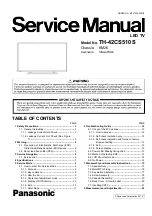 Panasonic TH-42CS510S Service Manual preview