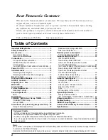 Preview for 2 page of Panasonic TH-42PS10BK Operating Instructions Manual