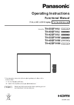 Panasonic TH-42SF1HU Operating Instructions Manual preview