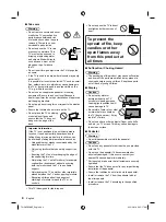 Preview for 4 page of Panasonic TH-50FS500Z Operating Instructions Manual