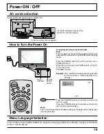 Preview for 19 page of Panasonic TH 50PX20U P - 50" Plasma TV Operating Instructions Manual