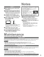 Preview for 5 page of Panasonic TH-50PX8E Operating Instructions Manual