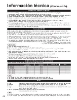 Preview for 48 page of Panasonic TH-50PZ80Q Manual De Instrucciones