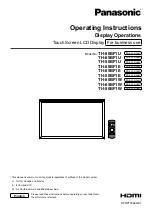 Panasonic TH-80BF1U Operating	 Instruction preview