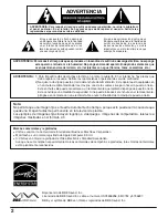 Preview for 2 page of Panasonic TH42PA25 - 42" SD PLASMA (Spanish) Manual De Instrucciones