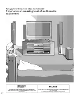 Preview for 2 page of Panasonic TH42PD60X - 42" SD PDP TV Operating Instructions Manual