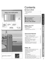 Preview for 3 page of Panasonic TH42PD60X - 42" SD PDP TV Operating Instructions Manual