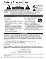 Preview for 4 page of Panasonic TH42PD60X - 42" SD PDP TV Operating Instructions Manual