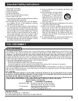 Preview for 3 page of Panasonic TH50PX500U - 50" HD PLASMA TV Operating Instructions Manual