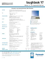 Preview for 2 page of Panasonic Toughbook CF-Y7BWAZZAM Specifications