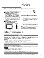 Preview for 5 page of Panasonic TX-26LE7FSA Operating Instructions Manual