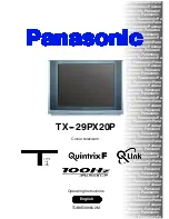 Preview for 1 page of Panasonic TX-29PX20P Operating Instructions Manual