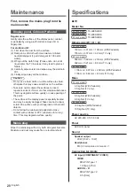 Preview for 20 page of Panasonic TX-32ES400E Operating Instructions Manual