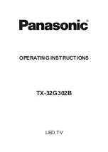 Panasonic TX-32G302B Operating Instructions Manual preview