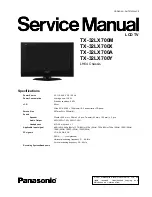 Panasonic TX-32LX700M Service Manual preview