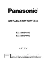 Panasonic TX-32MS480B Operating Instructions Manual preview