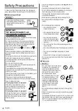 Preview for 4 page of Panasonic TX-40HX800B Installation Instructions Manual