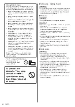 Preview for 6 page of Panasonic TX-40JX800E Operating Instructions Manual