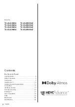 Preview for 2 page of Panasonic TX-40JXW854 Series Operation Instructions Manual