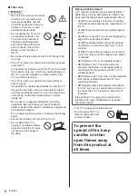 Preview for 6 page of Panasonic TX-40JXW854 Series Operation Instructions Manual