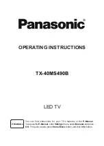 Panasonic TX-40MS490B Operating Instructions Manual preview