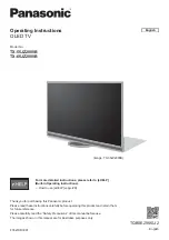 Preview for 1 page of Panasonic TX-55JZ2000B Operating Instructions Manual