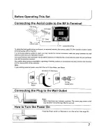 Preview for 7 page of Panasonic TX-68KP150Z Operating Instructions Manual