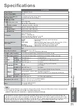 Preview for 71 page of Panasonic TX-L32S10BA Operating Instructions Manual