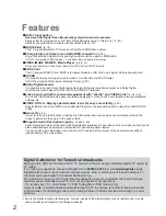 Preview for 2 page of Panasonic TX-L32X20B Operating Instructions Manual