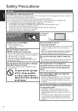 Preview for 2 page of Panasonic TX-L42DT50Y Operating Instructions Manual