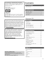 Preview for 3 page of Panasonic TX-P42C3B Operating Instructions Manual