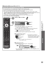 Preview for 89 page of Panasonic TX-P42G20B Operating Instructions Manual
