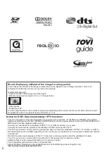 Preview for 2 page of Panasonic TX-P42GT50E Operating Instructions Manual