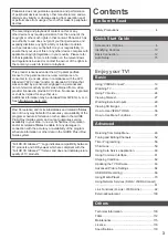 Preview for 3 page of Panasonic TX-P42GT50E Operating Instructions Manual