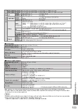 Preview for 103 page of Panasonic TX-P50VT20EA Operating Instructions Manual