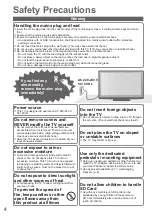 Preview for 4 page of Panasonic TXP50V20L Operating Instructions Manual