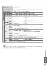 Preview for 99 page of Panasonic TXP50V20L Operating Instructions Manual