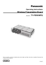 Panasonic TY-FB10WPU Operating Instructions Manual preview