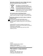 Preview for 14 page of Panasonic TYTP10E Operating Instructions Manual