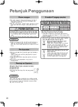 Preview for 20 page of Panasonic U-8LE1H7E Series Operating Instructions Manual