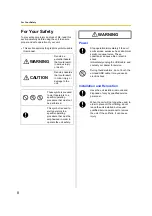 Preview for 8 page of Panasonic UB-T580 Operating Instructions Manual