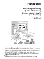 Preview for 103 page of Panasonic UBT780C Operating Instructions Manual