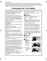 Preview for 2 page of Panasonic VDR-M55EB Operating Instructions Manual