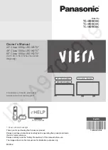 Preview for 1 page of Panasonic Viera TC-43DS630C Owner'S Manual