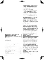 Preview for 2 page of Panasonic Viera TC-58EX750C Owner'S Manual