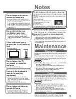 Preview for 5 page of Panasonic Viera TH-42PZ700B Operating Instructions Manual