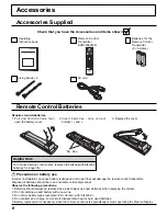 Preview for 8 page of Panasonic Viera TH-50PF10 Operating Instructions Manual